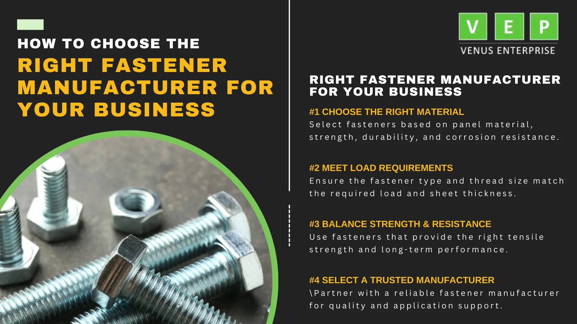 How to Choose the Right Fastener Manufacturer for Your Business